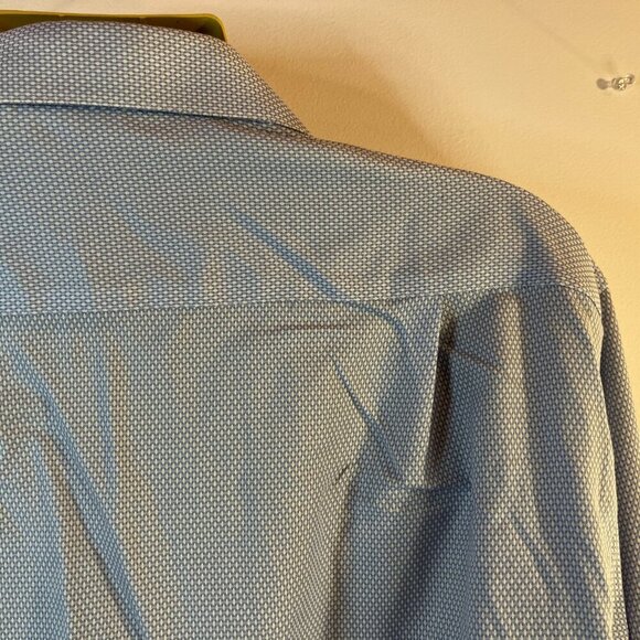 Pronto Uomo Men's Blue Scales Dress Shirt - Size 16.5 36-37 Tall - Picture 5 of 6